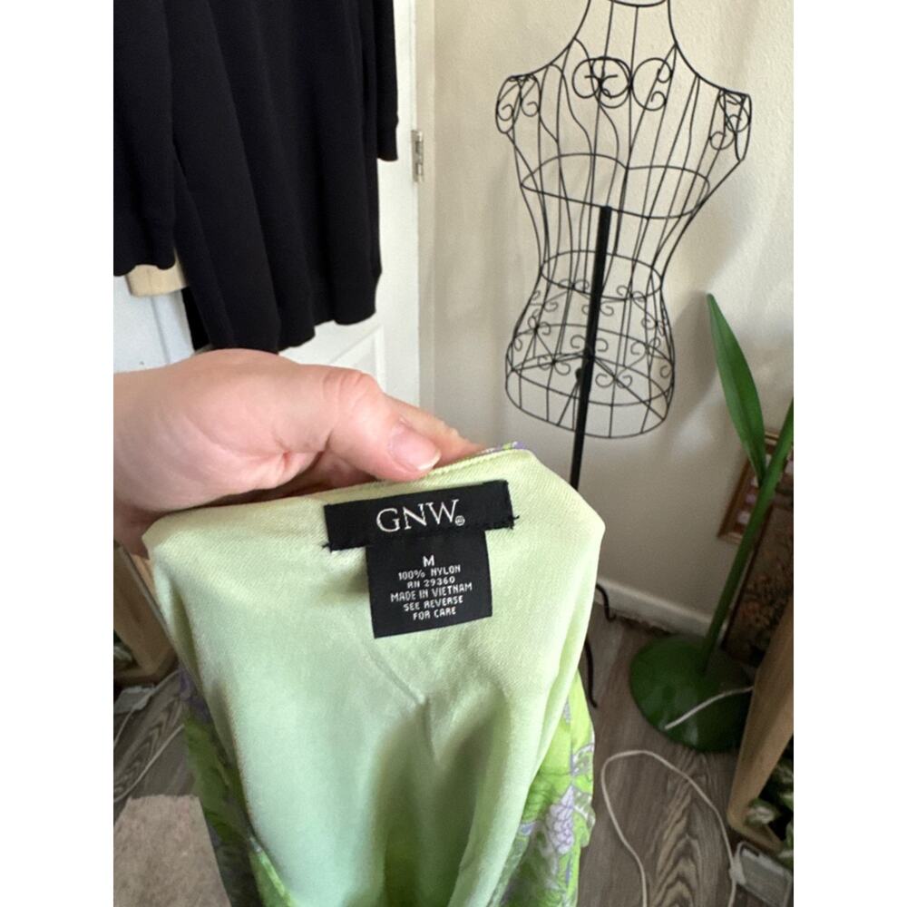 GNW Tie Front Patterned Blouse M - Picture 7 of 9